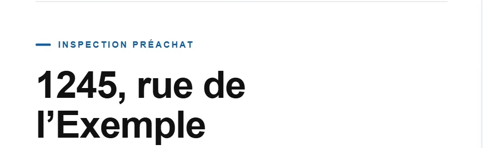 Gros plan sur la couverture d’un rapport : titre, adresse et filets typographiques